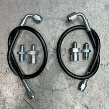 Stainless Steel Rear Brake Line Replacement Kit For 88-91 Honda CRX w drum - BLK