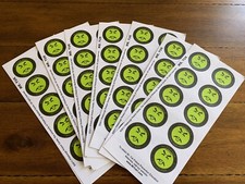 Mr. Yuk Stickers 80 Stickers 8 Sheets Poison Prevent Yuck LOWEST FREE SHIP
