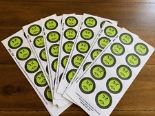 Mr. Yuk Stickers 80 Stickers ( 8 Sheets) Poison Prevent Yuck LOWEST $ FREE SHIP!