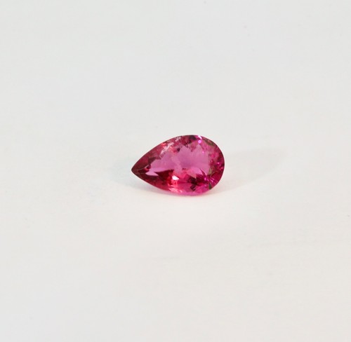 0.79 ct Best Grade Luster Pink Natural Rubelite Tourmaline - Pear 8x5 mm Video !