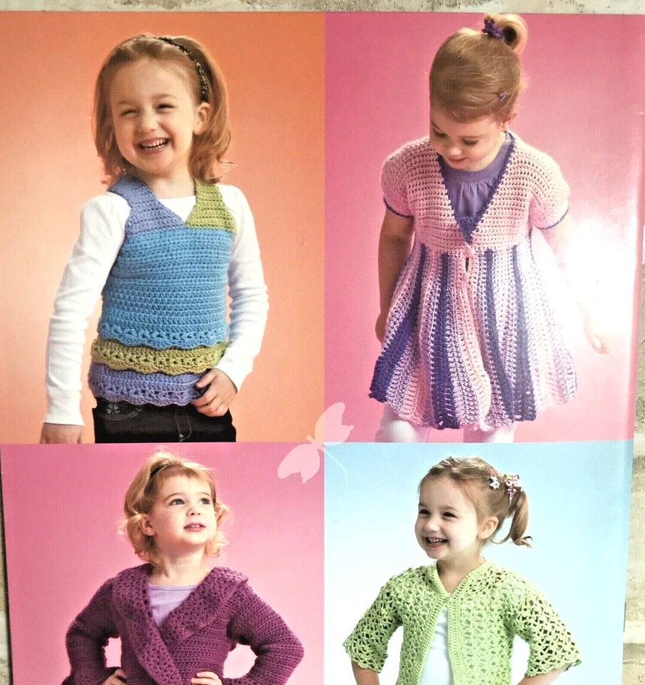 Top-Sy Turvy: 5 Crochet Sweaters for Girls' Sizes 2-10 by Jennifer J Cirka - Image 2 of 3