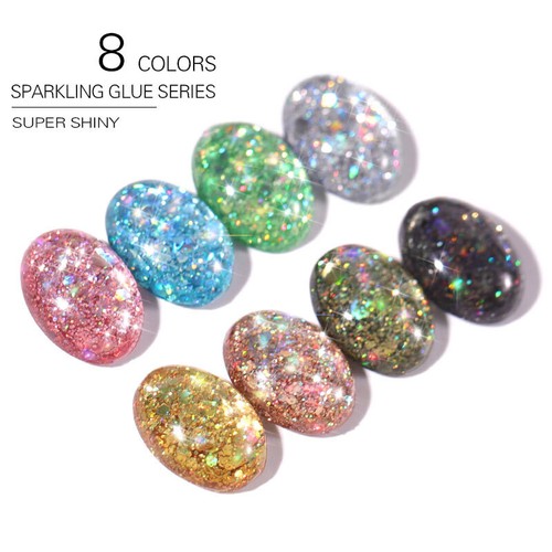 5ML Shiny Diamond Gel Nail Polish Glitter Sequins SoakOff UV LED Light Nail Art✔ - Picture 9 of 20