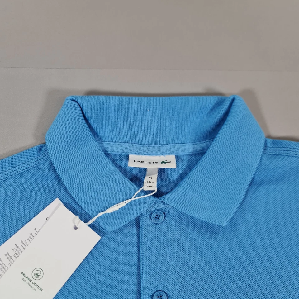 Lacoste Kids Boys Polo Shirt Blue 14 Years Organic Cotton Big Logo PJ5489 - Image 2 of 4