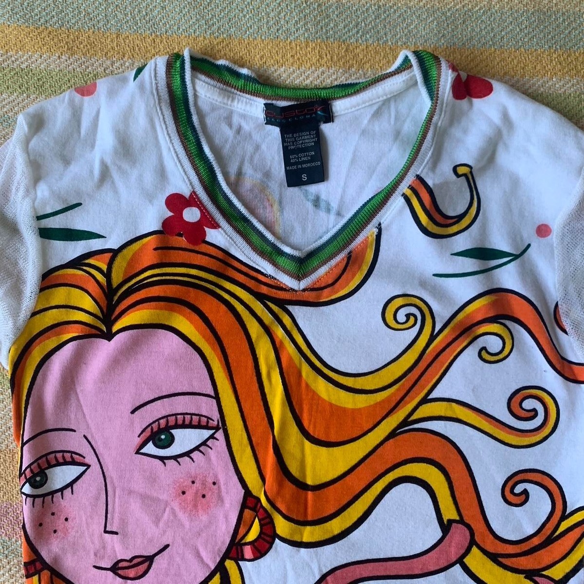 CUSTO BARCELONA◆y2k/長袖Tシャツ/S/コットン/マルチカラー/総柄 Vintage Graphic Custo Barcelona Top | eBay