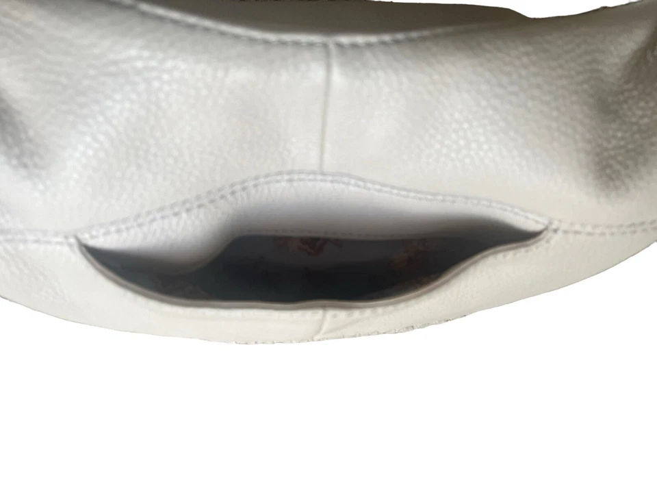 Bolso de Hombro Hobo Entwine Terciopelo Piel Guijarro Cuero Beige Polvo Foto 4 de 4