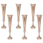 6Pcs Gold Trumpet Metal Flower Vase Wedding Party Tabletop Centerpiece Decor