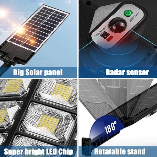 1-2 Stück LED Solar Straßenlampe mit Bewegungsmelder Straßenlaterne Solarleuchte - Bild 5 von 16