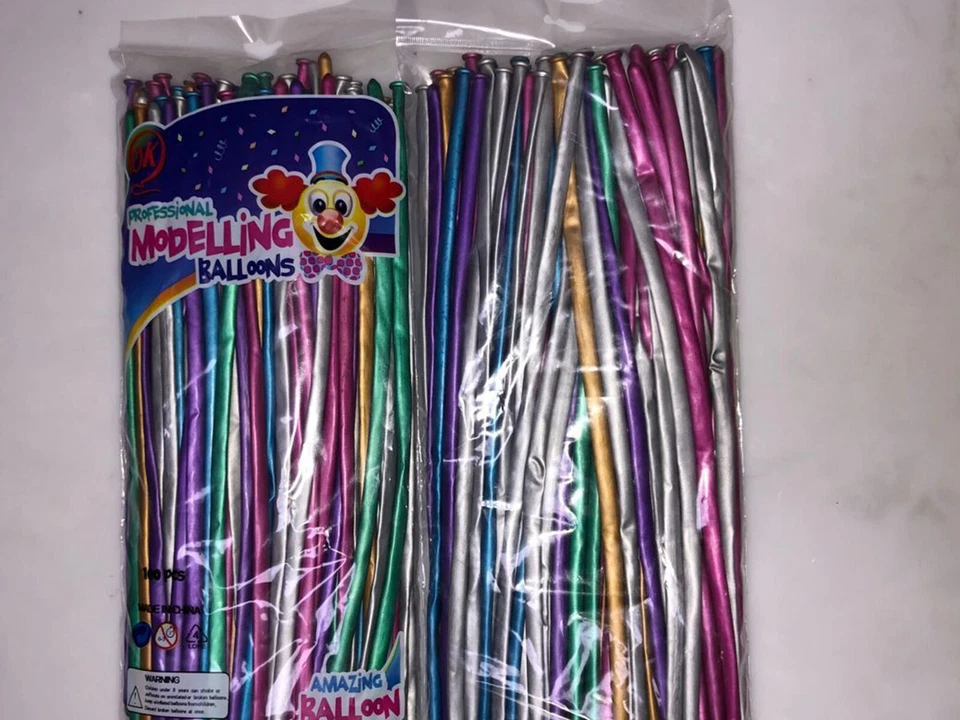 25Pcs 1.8gram Mixed Color Metallic Magic Long Animal Tying Twist Latex Balloons - Image 4 of 4