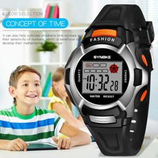 Kids Boys Girls Gift LED Sports Digital Electronic Wrist Watch Waterproof Child