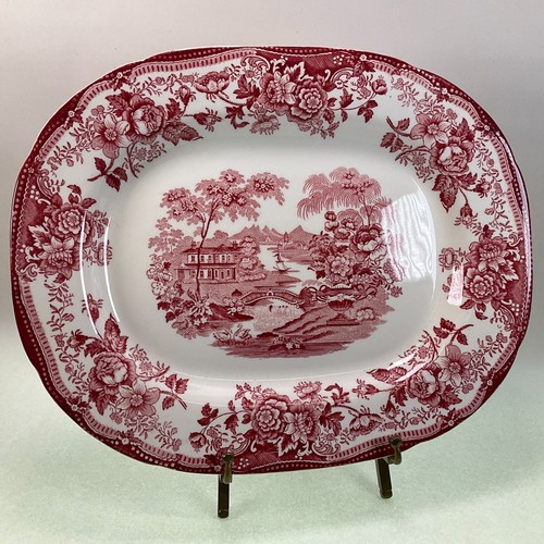 Royal Staffordshire Tonquin von Clarice Cliff rot 13 3/4" Platte England
