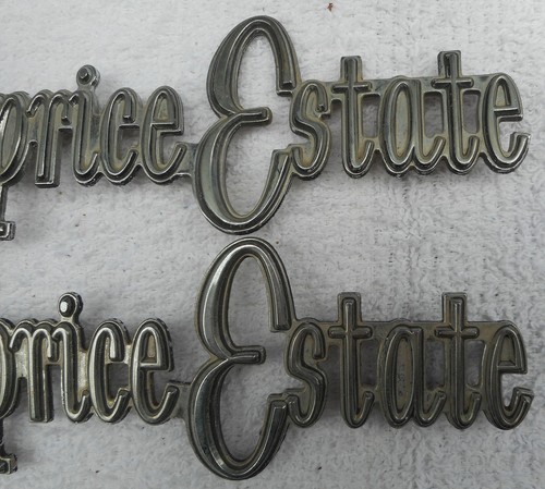 PAIR 1973 74 75 76 77 CHEVROLET CHEVY CAPRICE ESTATE WAGON EMBLEMS BADGE 9625395 - Picture 10 of 10