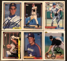 Lot Of 6 Topps UD MLB Autographed Cards - Fleming Merced Juden Nagy Guzman Gomez