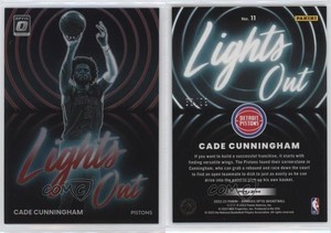2022-23 Panini Donruss Optic Lights Out Red Prizm /99 Cade Cunningham #11
