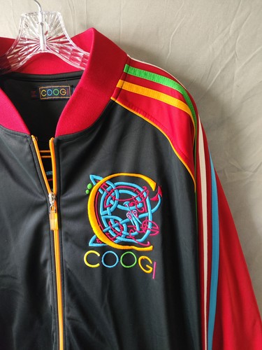 Coogi Jacket Mens 2XL Full Zip Track Retro Hip Hop Multicolor Australia - Picture 4 of 21