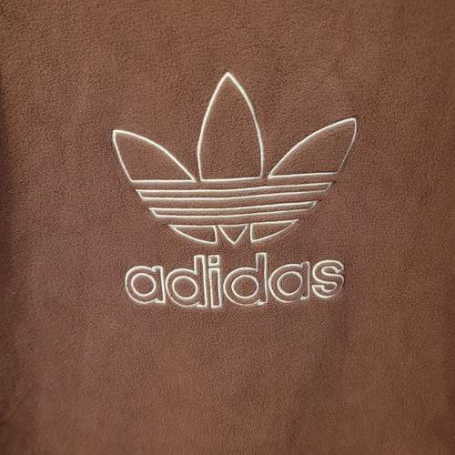 ADIDAS Men Adicolor Classics Teddy Fleece Half-Zip Jacket-Mauve-MEDIUM-EXCELLENT - Picture 21 of 23