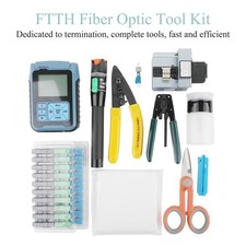 Fiber Optic Termination Tool Kit, FTTH Cleaver Optical Power Meter Tester Set
