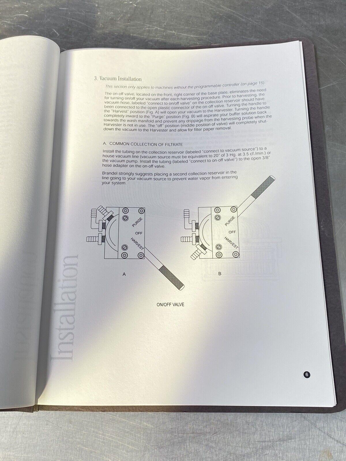 Brandel Cell Harvester M-24R - Users Guide / Instructions Book Manual