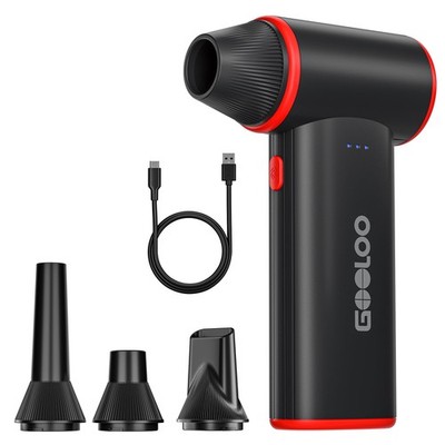 GOOLOO F3 Compressed Air Duster, 150000RPM Duster for Cleaning, 3-Gear Black