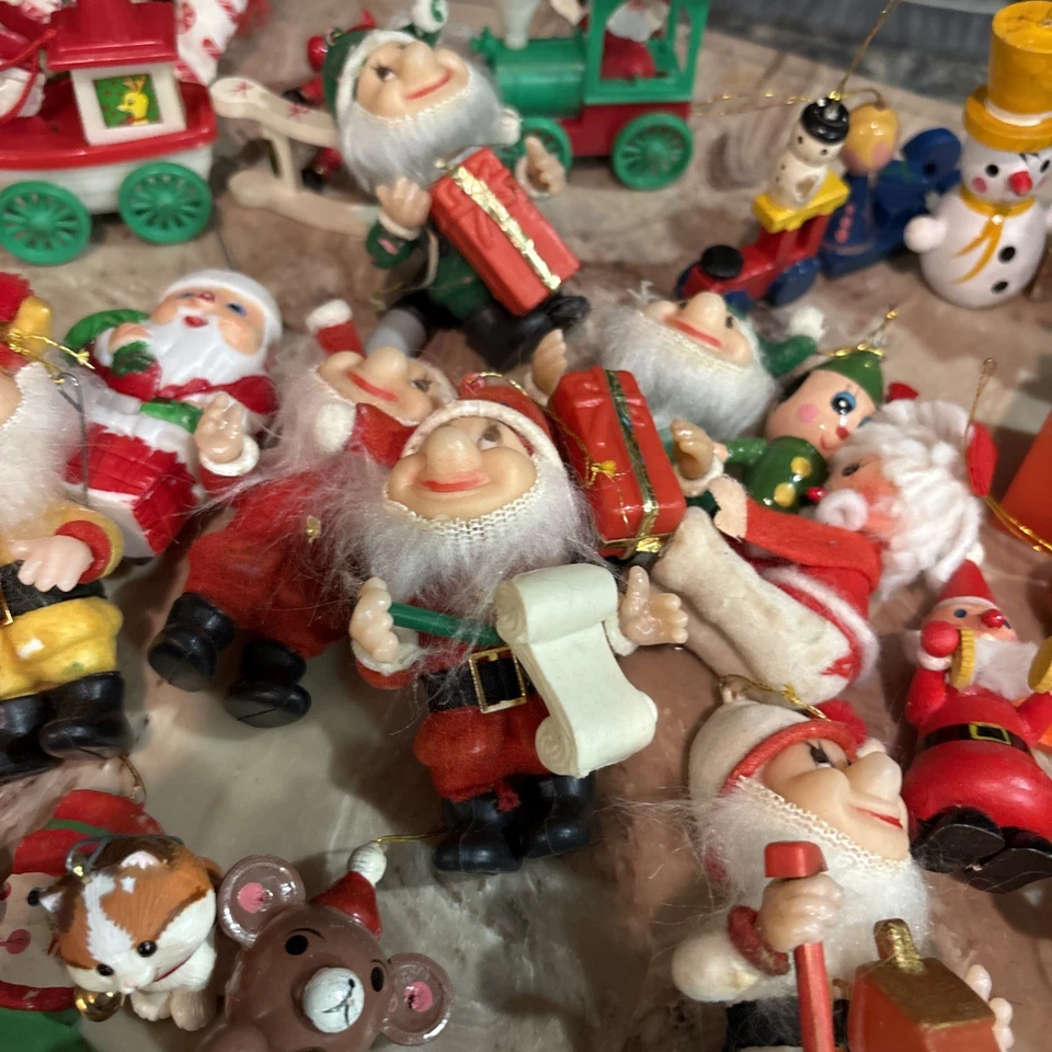 老式混批圣诞装饰品-小矮人,日本、台湾、中国 — 第 3/4 张图片