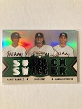 2012 Triple Threads Relic Combos /18 Hanley Ramirez Jose Reyes Giancarlo Stanton