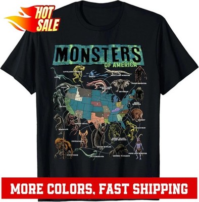 Cryptid Monsters of America T-Shirt � Folklore Creature Cryptozoology Tee