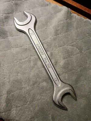 Vintage Unior No.112 Double Sided Open End Wrench In 21/23mm Made In Germany