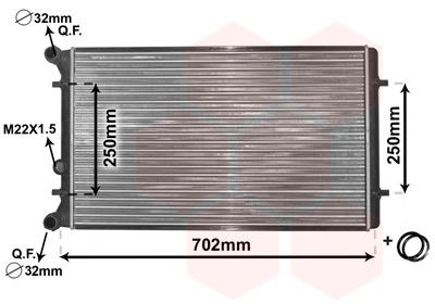 Van Wezel 03002155 KüHler, MotorküHlung FüR Audi Seat Skoda VW-image