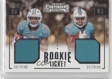 2016 Contenders Rookie Ticket Dual Swatches Leonte Carroo Kenyan Drake #9 2y8