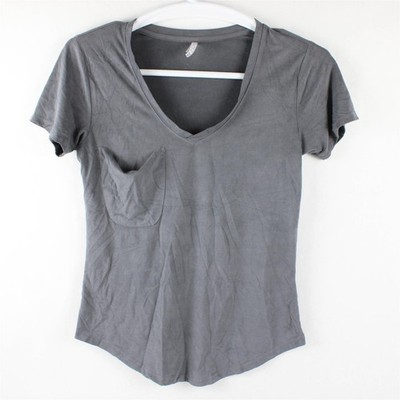 Z Supply Solid Grau Kurzarm T-Shirt Damen Größe XS