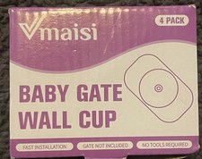 VMaisi Baby Gate Wall Cup 4 Pack New In Box Easy Installation Prevents Hazards