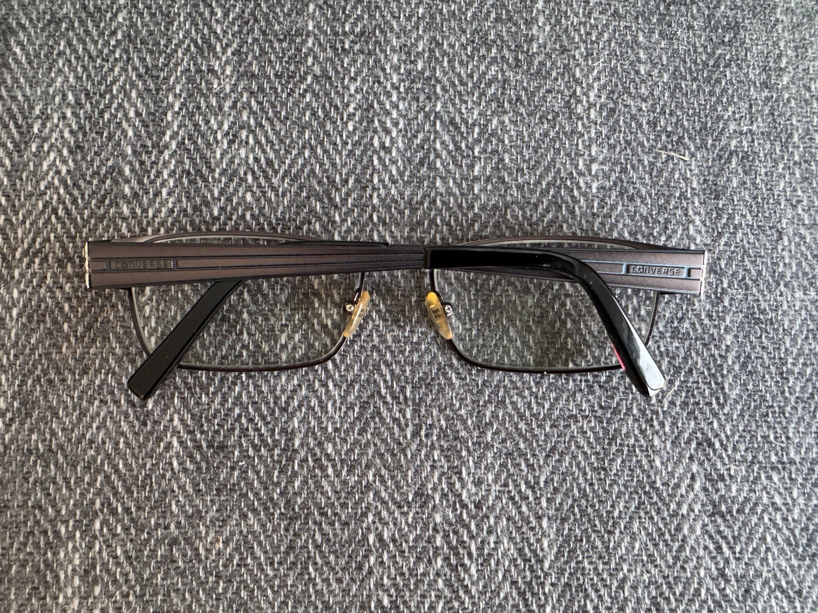 Converse Eyeglasses Frames Gunmetal A204 54-17-140 Rectangular Used thumbnail 4