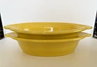 Fiesta Ware USA 2 HCL Single Serve Oval Casserole Baking Dish Bowls Yellow