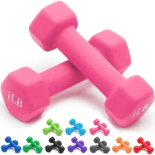 Portzon Weights Dumbbells 10 Colors Options Compatible with Set of 2 Neoprene...