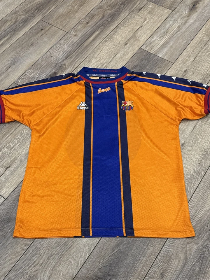 Camiseta de fútbol Kappa FC BARCELONA 1997/1998 visitante FCB LUIS FIGO fútbol XL Foto 2 de 4