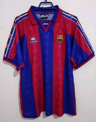 Vintage FC Barcelona 1995-97 Home Shirt Kappa XL - Ronaldo 96/97