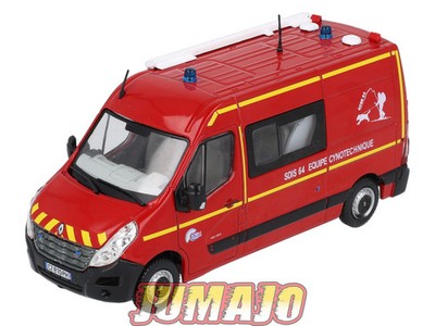 CPL31 Véhicules Légers Sapeurs Pompiers 1/43 Hachette RENAULT Master II FS
