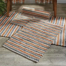 Apricot and Stone Rag Rug