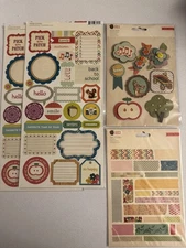 Crate Paper, Acorn Avenue, Scrapbook Stickers, 4-packs NEW