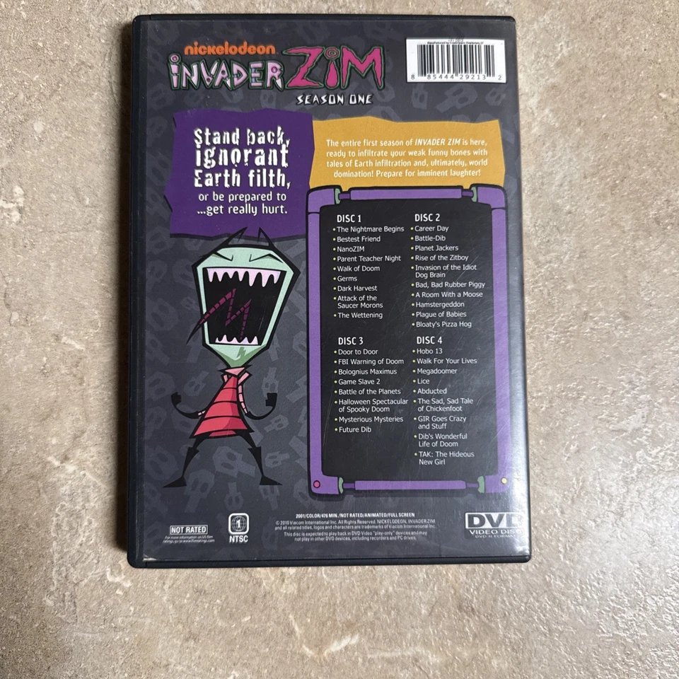 Invader Zim Season 1 Nickelodeon DVD, 2001) Full Screen - Image 2 of 4