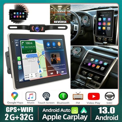 Rotatable Car Stereo Radio 2 DIN 10'' Android 13 Touch Screen GPS Wifi 32GB Navi