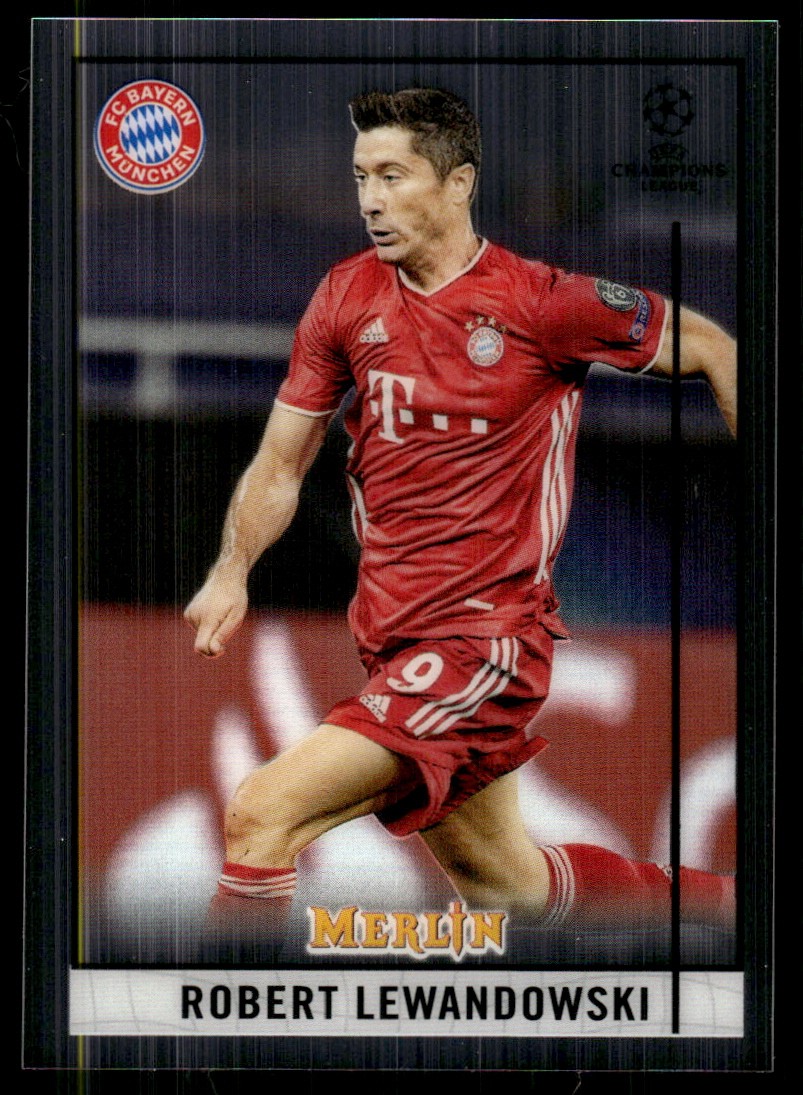 Robert Lewandowski 2020-21 Merlin UEFA Champions League #75 FC Bayern Munchen