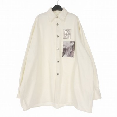 RAF SIMONS 19SS Two Patches Big Fit Shirt Patch Big Shirt Long
