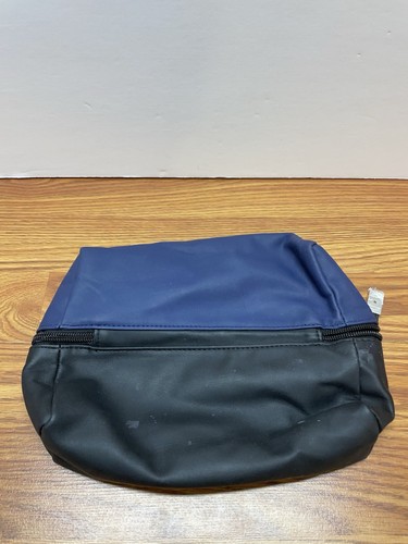 Christian DIOR cosmetic bag, 25x20x5 cm VTG Vintage Make Up Blue/Black - Picture 3 of 5