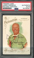 Dr James (Jim) Andrews Signed Topps Allen & Ginter Card PSA DNA Authentic Auto