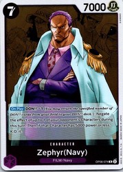 Zephyr (Navy) OP06-074 Wings of the Captain Rare Foil