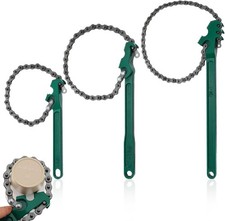 3 Pcs Heavy Duty Chain Wrench Set 9 12 16 Adjustable Steel Oil Filter Wre... 3 Pcs Heavy Duty Chain Wrench Set 9 12 16 Adjustable Steel Oil Filter Wre...