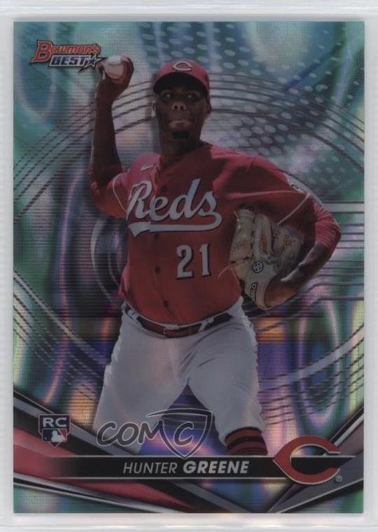 2022 Bowman's Best Aqua Lava Refractor 172/199 Hunter Greene #54 12yg