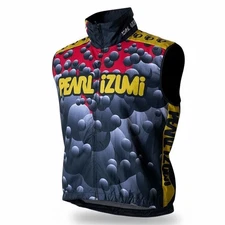 Pearl Izumi Wind Vest made in USA cycling vest size Small Bubble Letters