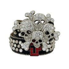 BB Simon Belt Red Skull 100% Authentic Size 2...