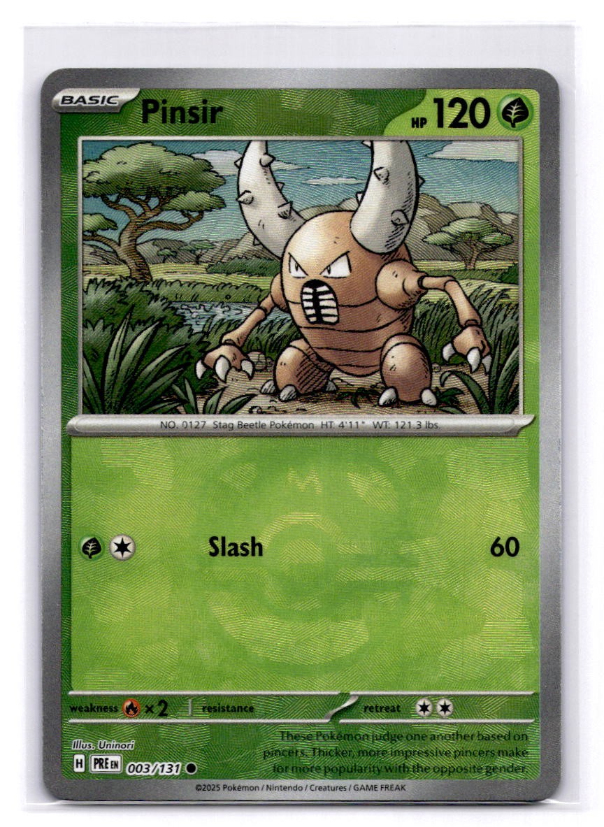 Pinsir (Master Ball Pattern) SV: Prismatic Evolutions 003/131 Common LP-NM